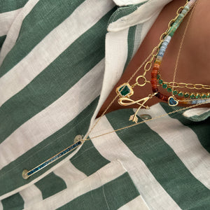 Juicy Emerald Rounds Tennis Necklace