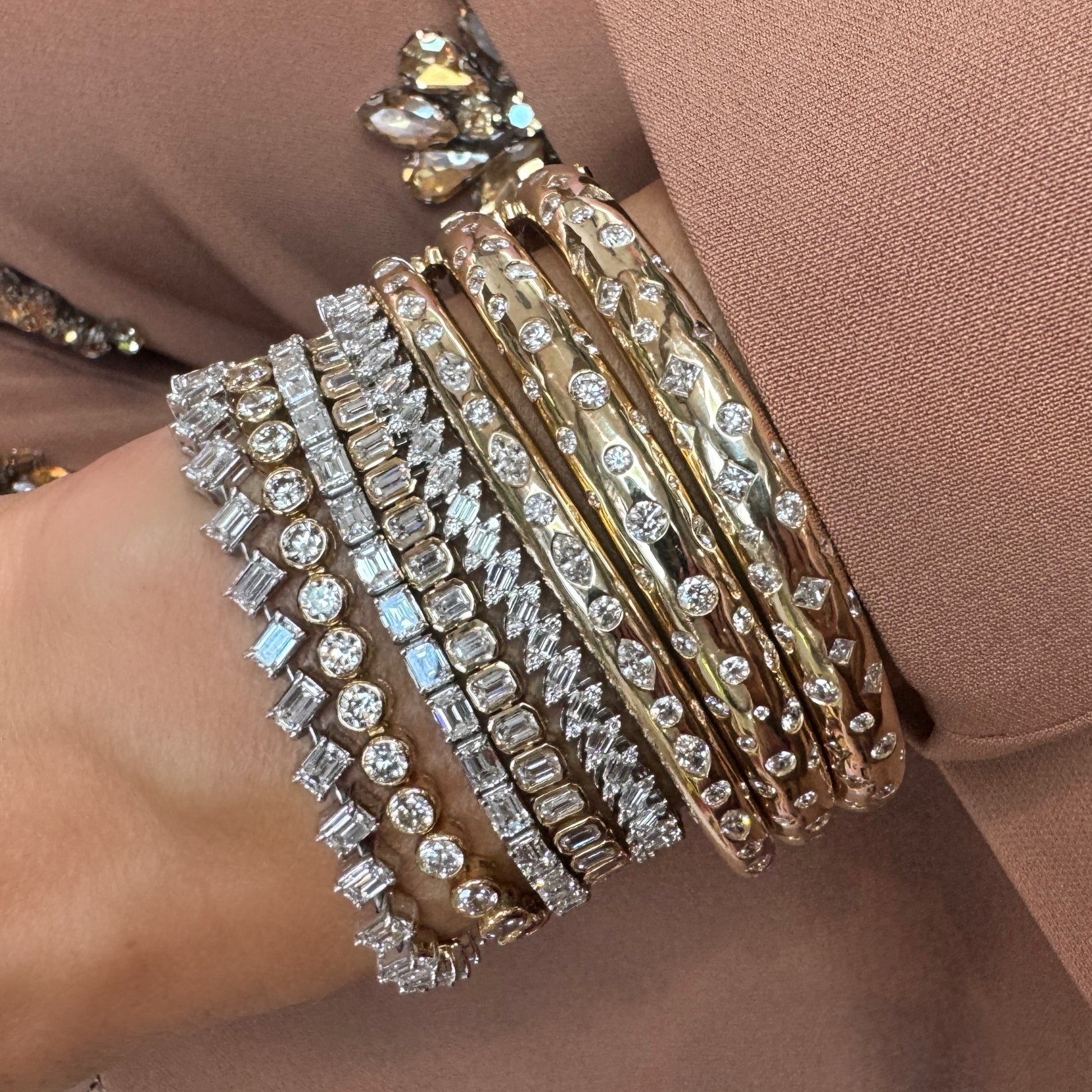 Diamond Confetti Nomad Bangle Bracelet