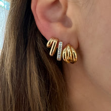 Gold Knot Huggie Hoop Earrings