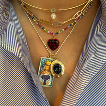 Hand Carved Queen of Cups Tarot Card Charm