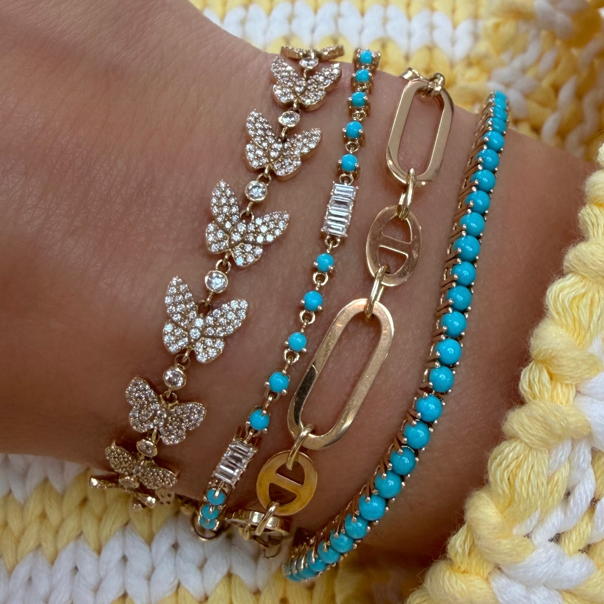 Eternal Transformation Diamond Butterfly Bracelet