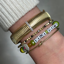 Girl Math or Tini Time Beaded Stretch Bracelet with Hand-Painted Pearl