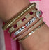Girl Math or Tini Time Beaded Stretch Bracelet with Hand-Painted Pearl