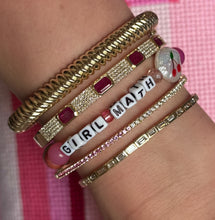 Girl Math or Tini Time Beaded Stretch Bracelet with Hand-Painted Pearl