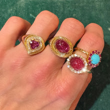 Pink Tourmaline Oval Dolly Ring