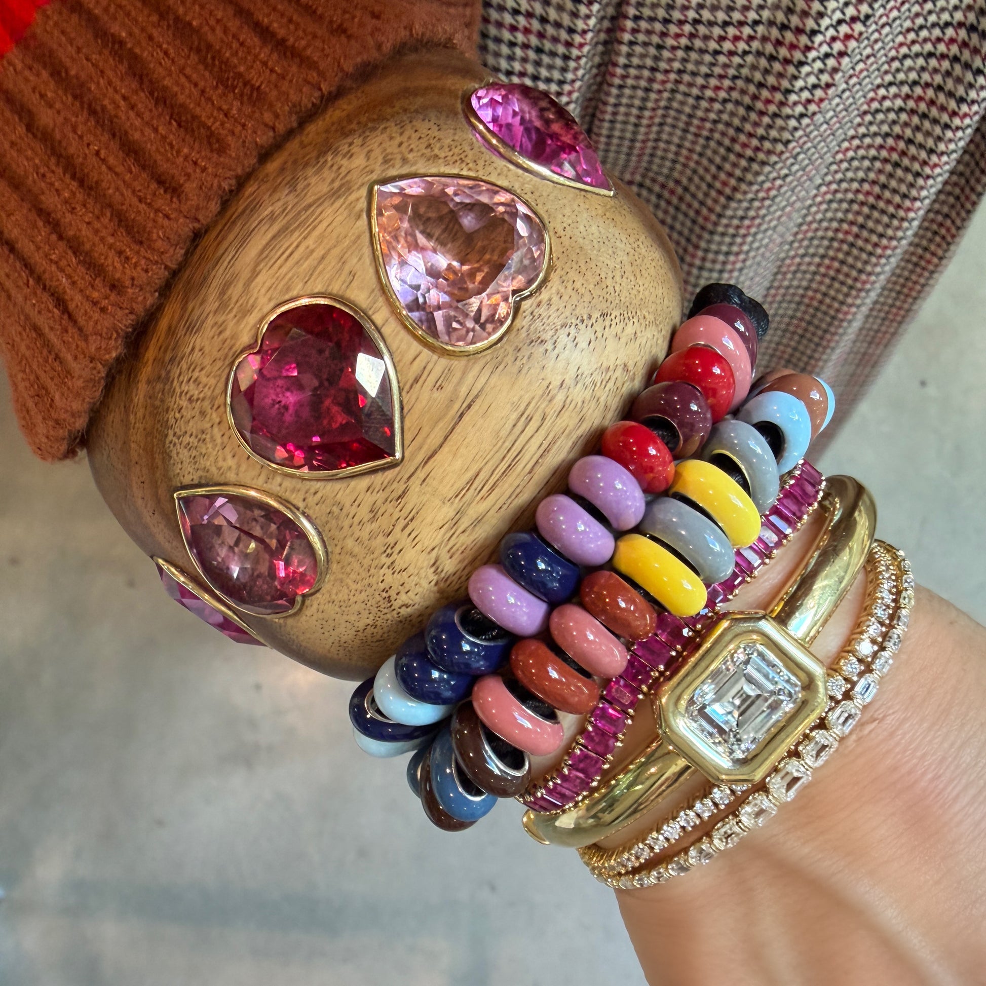 Runway Stripes Big Bead Bracelet