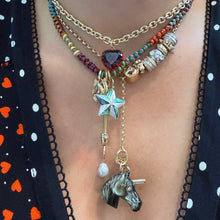 Beauty Black or White Mother of Pearl Horse Charm