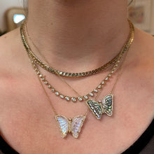 Magic Moonstone & Diamond Butterfly Necklace
