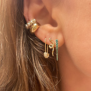 The Luxe Gemstone To the Point Diamond Dagger Earrings