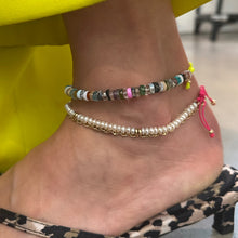 Multi Opal Beaded Opal Anklet on Adjustable String