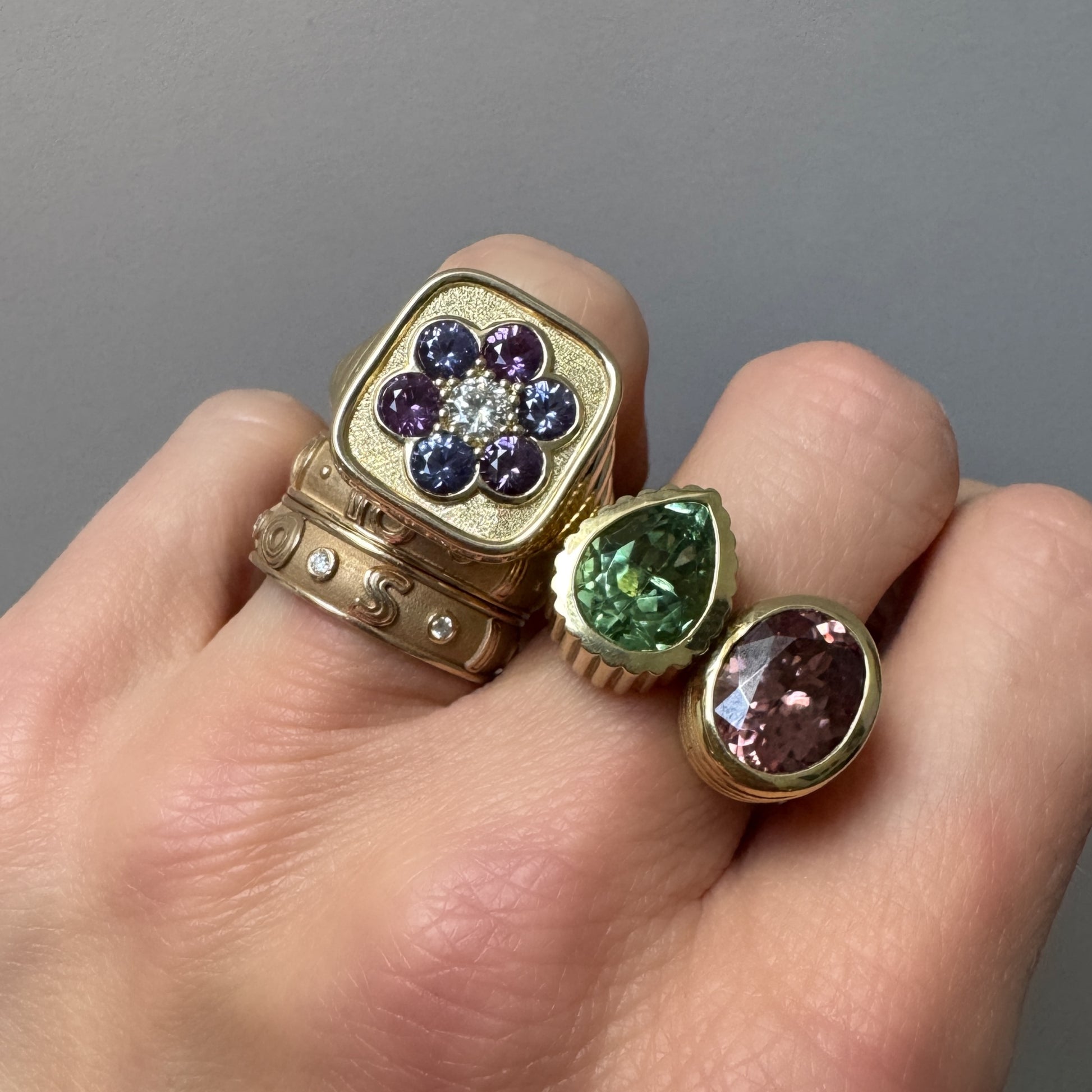 Customizable Family Stacks Date Ring