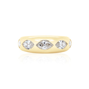 Five Stone Diamond Marquise Classic Ring