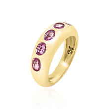 Five Stone Oval Gemstone Stacking Ring