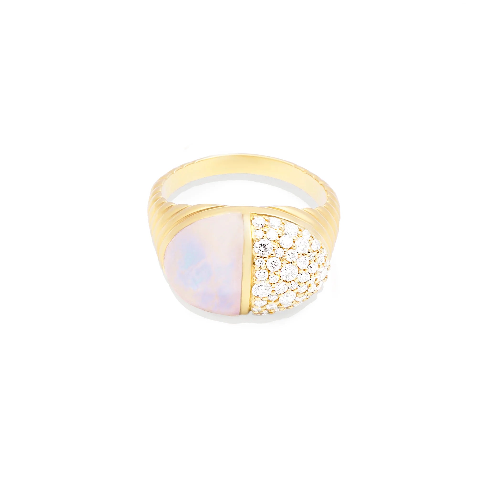 Found Cap Gemstone Cocktail Ring