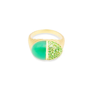 Found Cap Gemstone Cocktail Ring