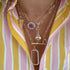 Four Sided Pendulum Evil Eye Locket Pendant