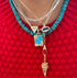 Four Sided Pendulum Evil Eye Locket Pendant