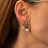 Fringe Evil Eye Dangle Huggie Hoop Earrings