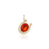 Fortuna Orange Fire Opal Horseshoe Charm