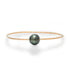 Standard Gold Filled Tahitian Pearl Pounded Wire Bangle Bracelet