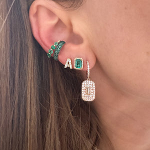 Gemstone or Diamond Gradual Round Ear Cuff