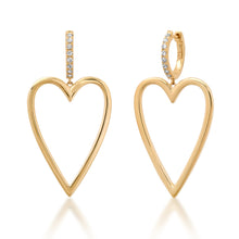 Glimmer in My Heart Diamond & Gold Drop Earrings