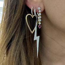 Glimmer in My Heart Diamond & Gold Drop Earrings