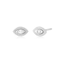 Gold & Diamond Evil Eye Stud Earrings