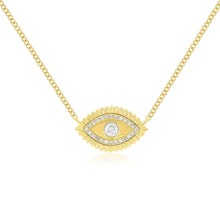 Gold & Diamond Evil Eye Protection Necklace