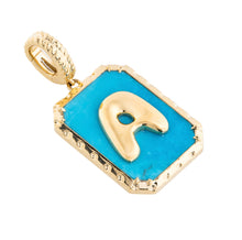 Gold & Gemstone Mini Letter Charm Pendant