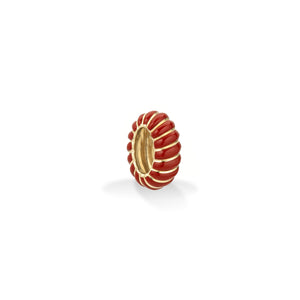 Gold Ceramic Wave Big Bead