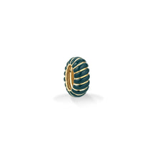 Gold Ceramic Wave Big Bead