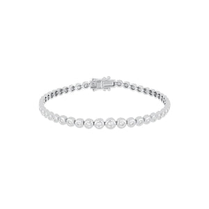 Graduated Diamond Pillow Eternity Bracelet