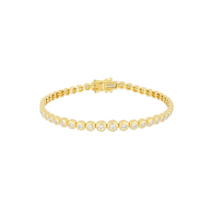 Graduated Diamond Pillow Eternity Bracelet