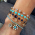 Graduated Round Kyanite Tennis Bracelet with Black Rhodium