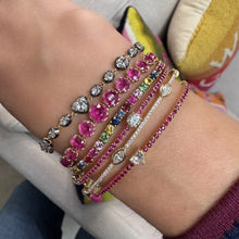 Graduated Round Ruby Tennis Bracelet