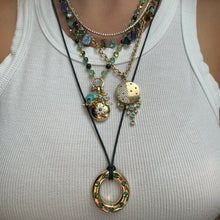 Grand Caviar Emerald & Diamond Shaker Medallion Necklace