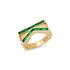 Grandsize Encrusted Initial Ring