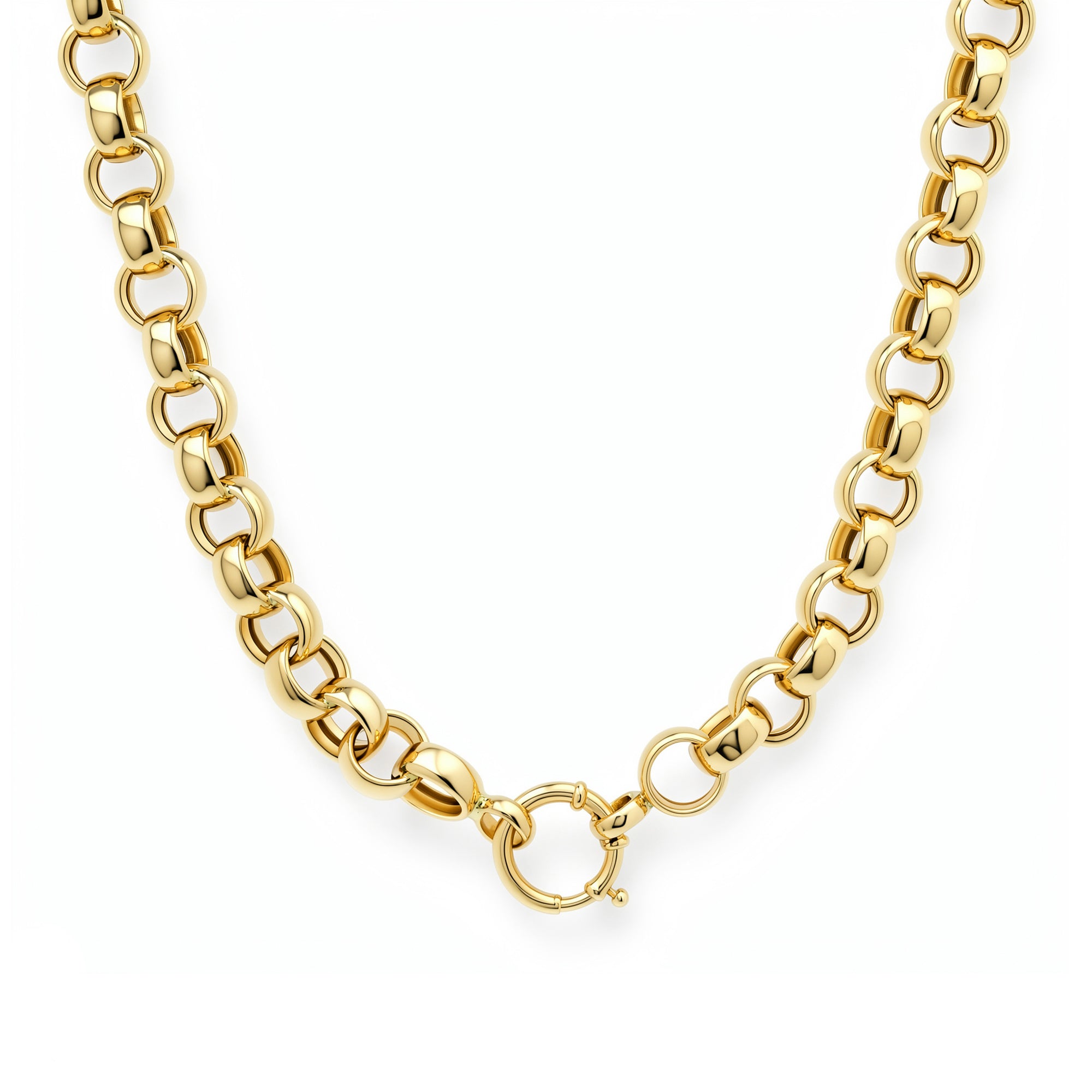 Grandsize Flat Rolo Chain Necklace