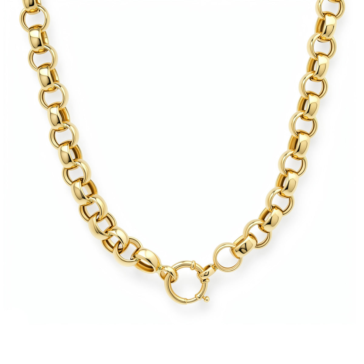 Grandsize Flat Rolo Chain Necklace