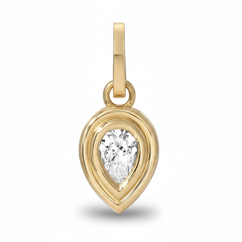Groovy Lab Diamond Pear Hinged Charm