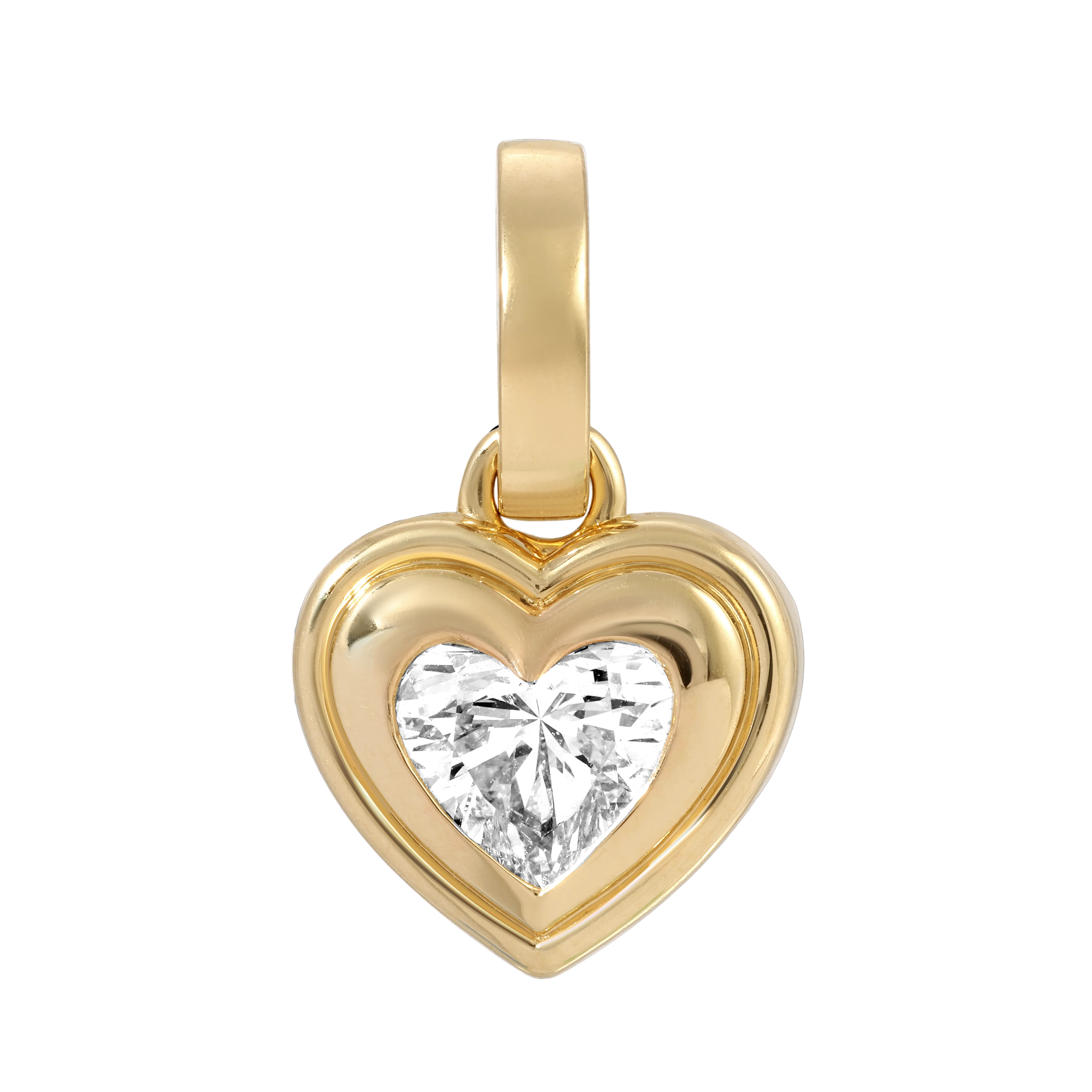 Groovy Lab Grown Diamond Heart Hinged Charm