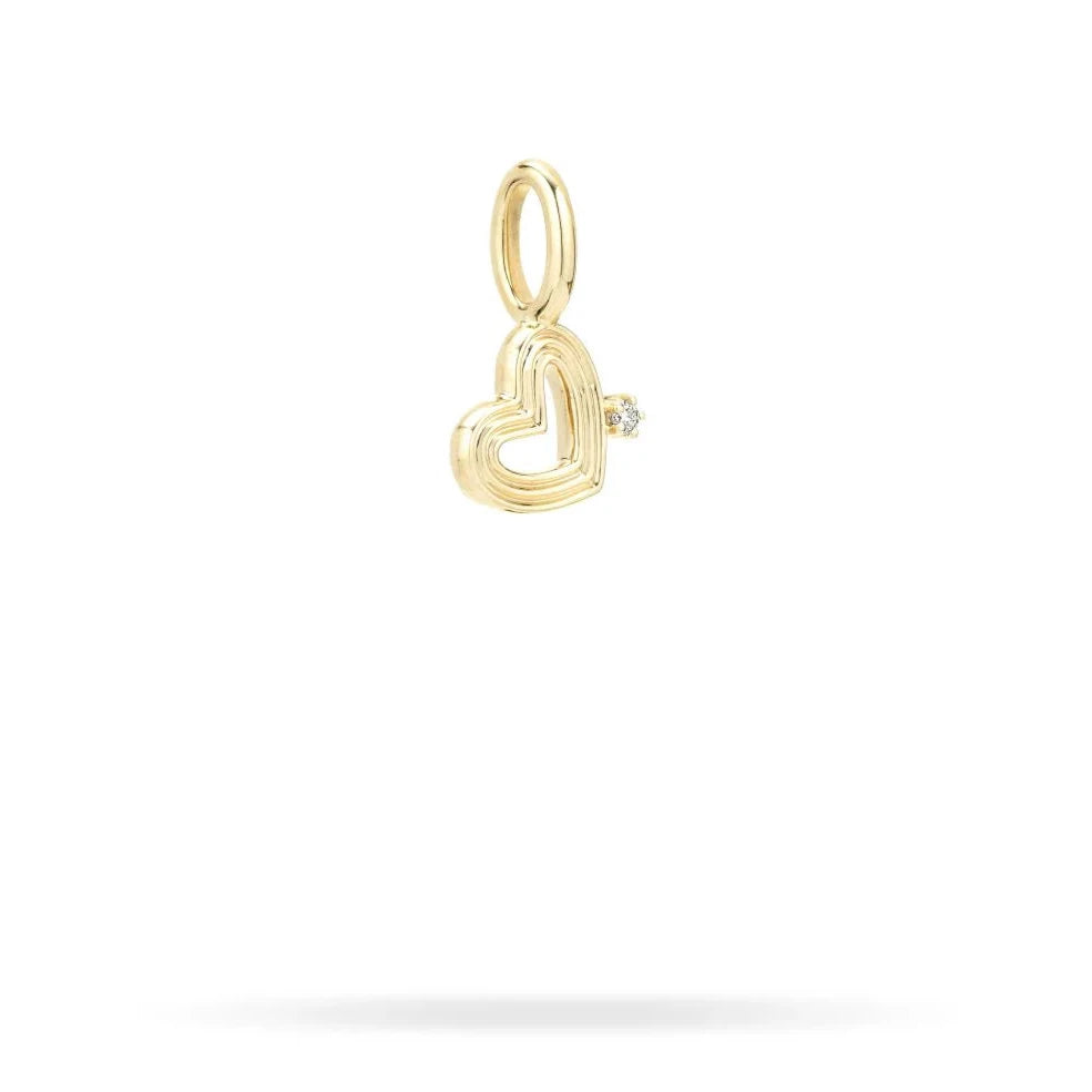 Groovy Mini Diamond Heart Charm