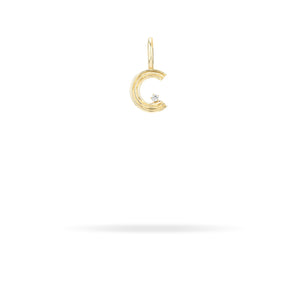 Groovy Mini Diamond Initial Charm