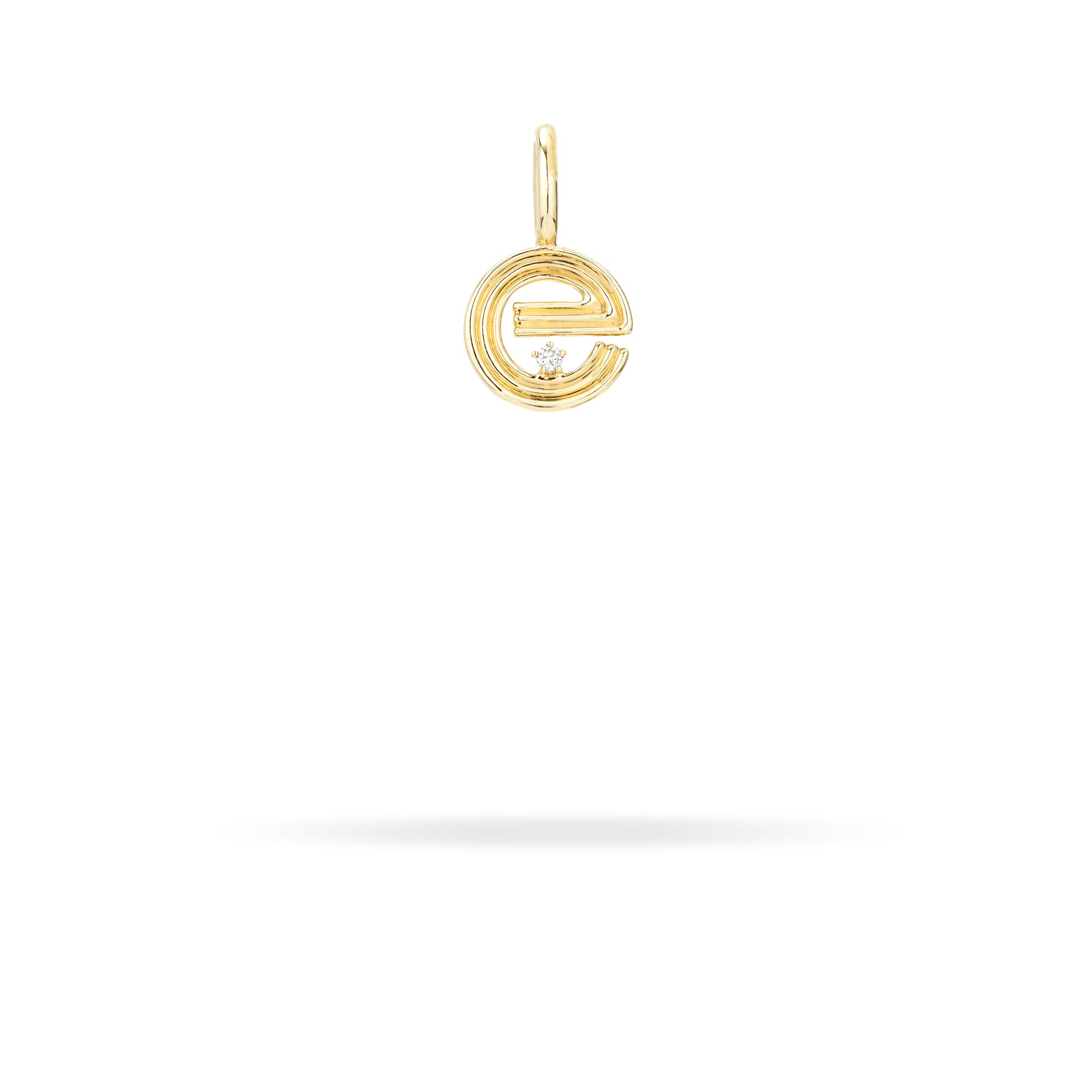 Groovy Mini Diamond Initial Charm