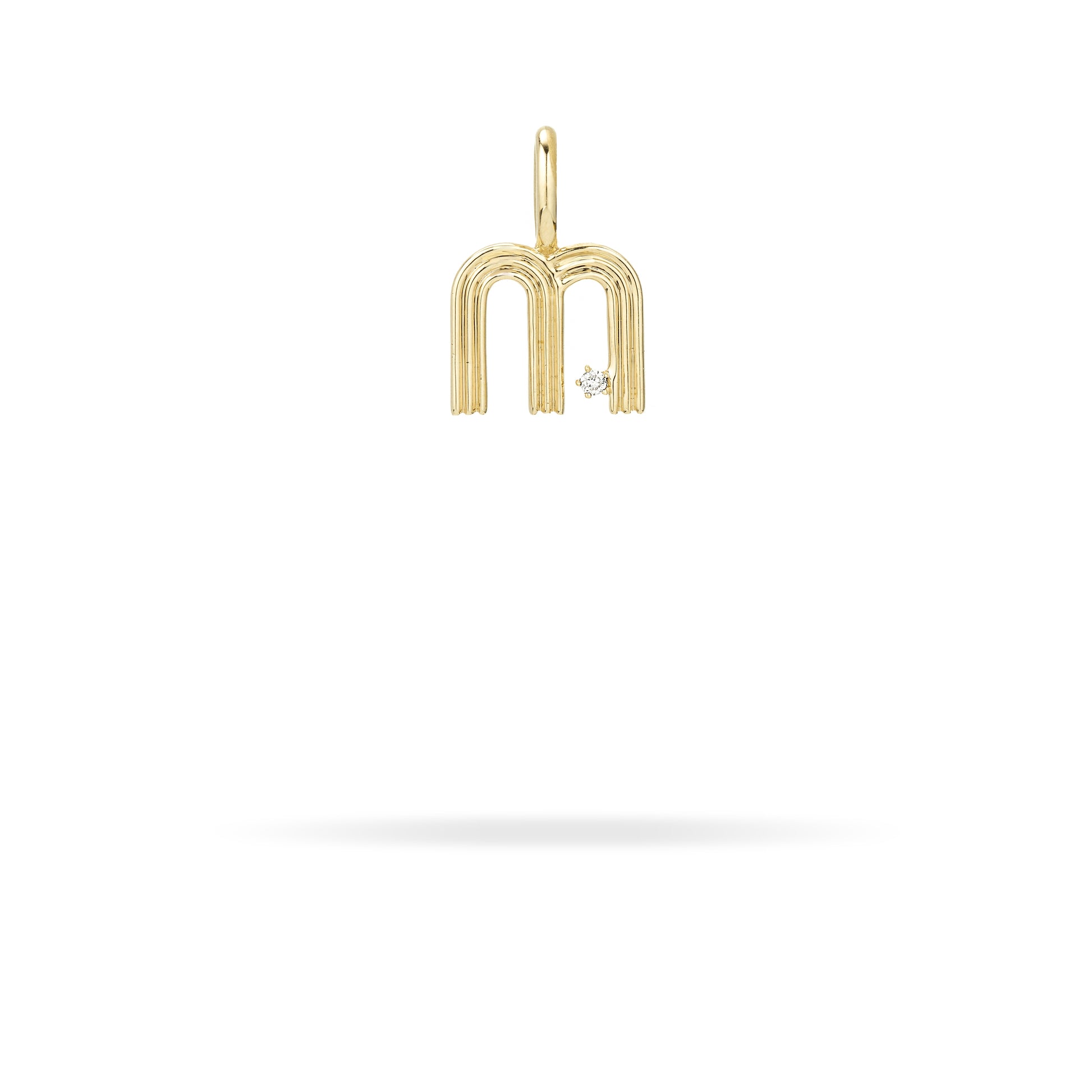 Groovy Mini Diamond Initial Charm