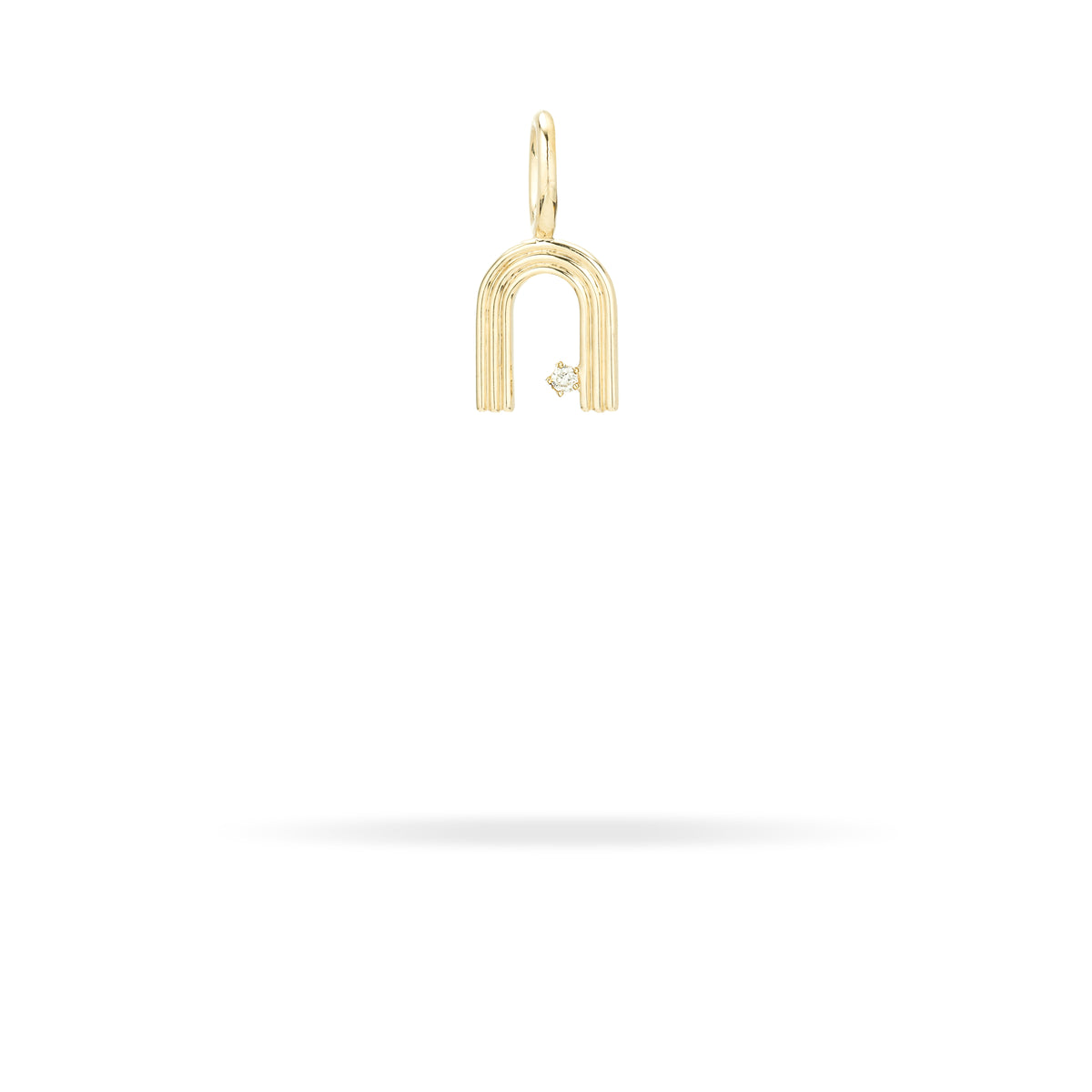 Groovy Mini Diamond Initial Charm