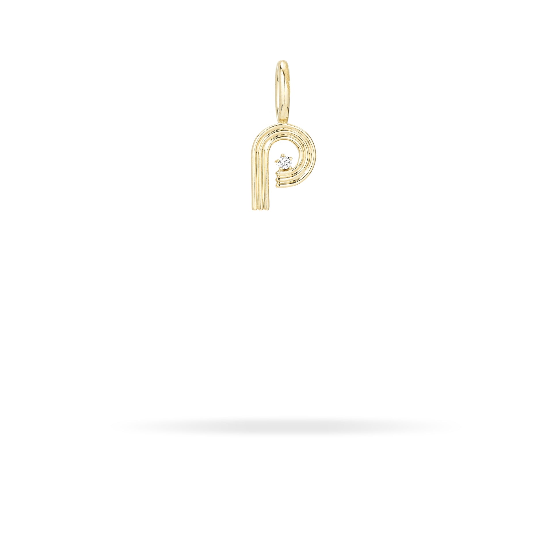 Groovy Mini Diamond Initial Charm