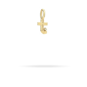 Groovy Mini Diamond Initial Charm