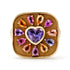 One of a Kind Pink Sapphire Heart Burst Ring